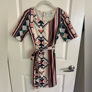 Hello Miss Dress Aztec pattern size small
